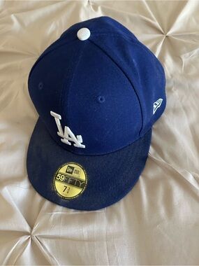 New Era LA Dodgers Fitted Cap in Royal Blue with White Logo